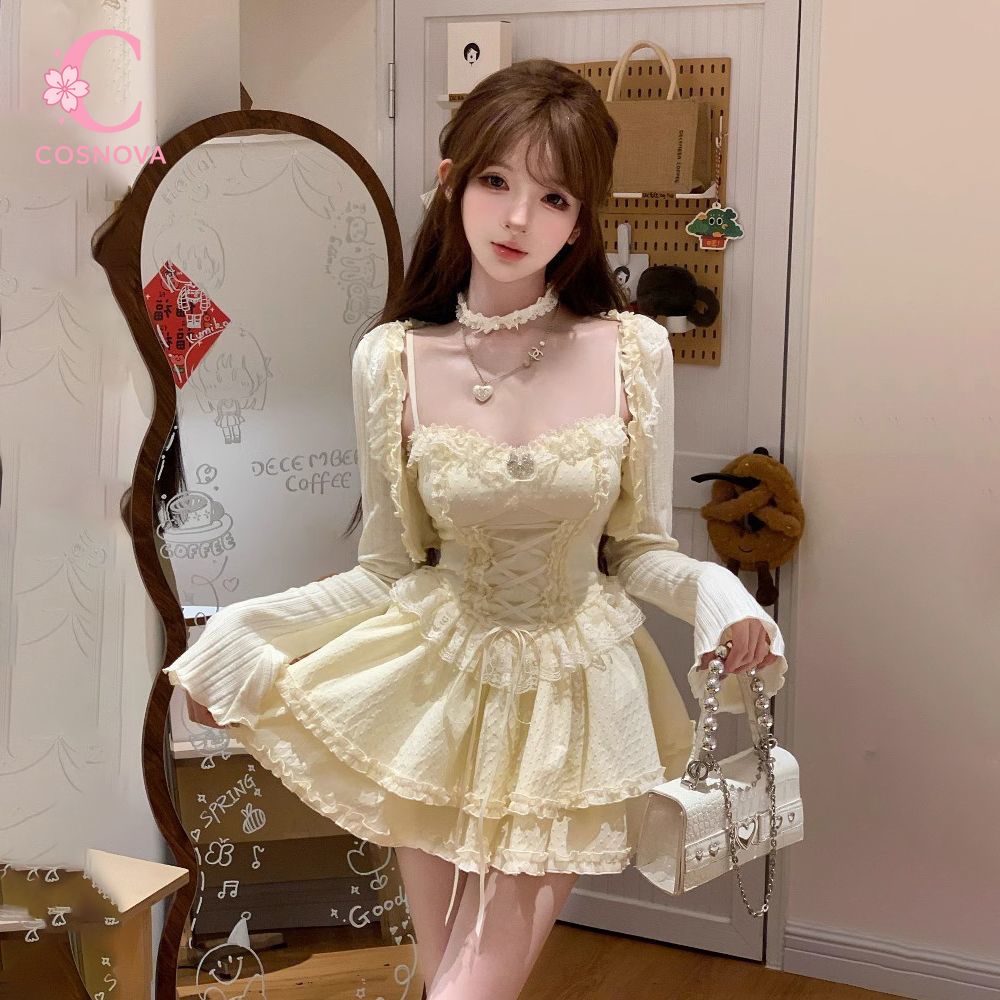 Elastic Lace Trim - Set Abito Camisole Sweet Lolita per