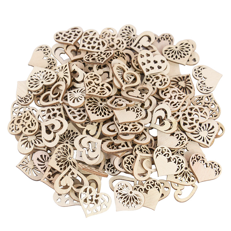 Craft Embellishments - 50/100 pz Modello di Cuore Scavato