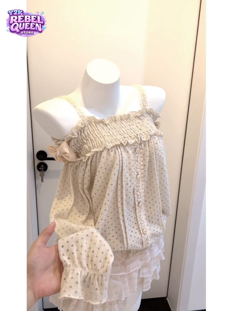 Elastic Lace Trim - Completo gonna mini vintage giapponese da