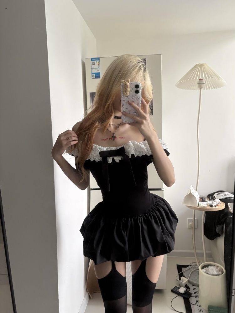 Completo Coquette Coreano Sexy - Elastic Lace Trim recensione e prezzo