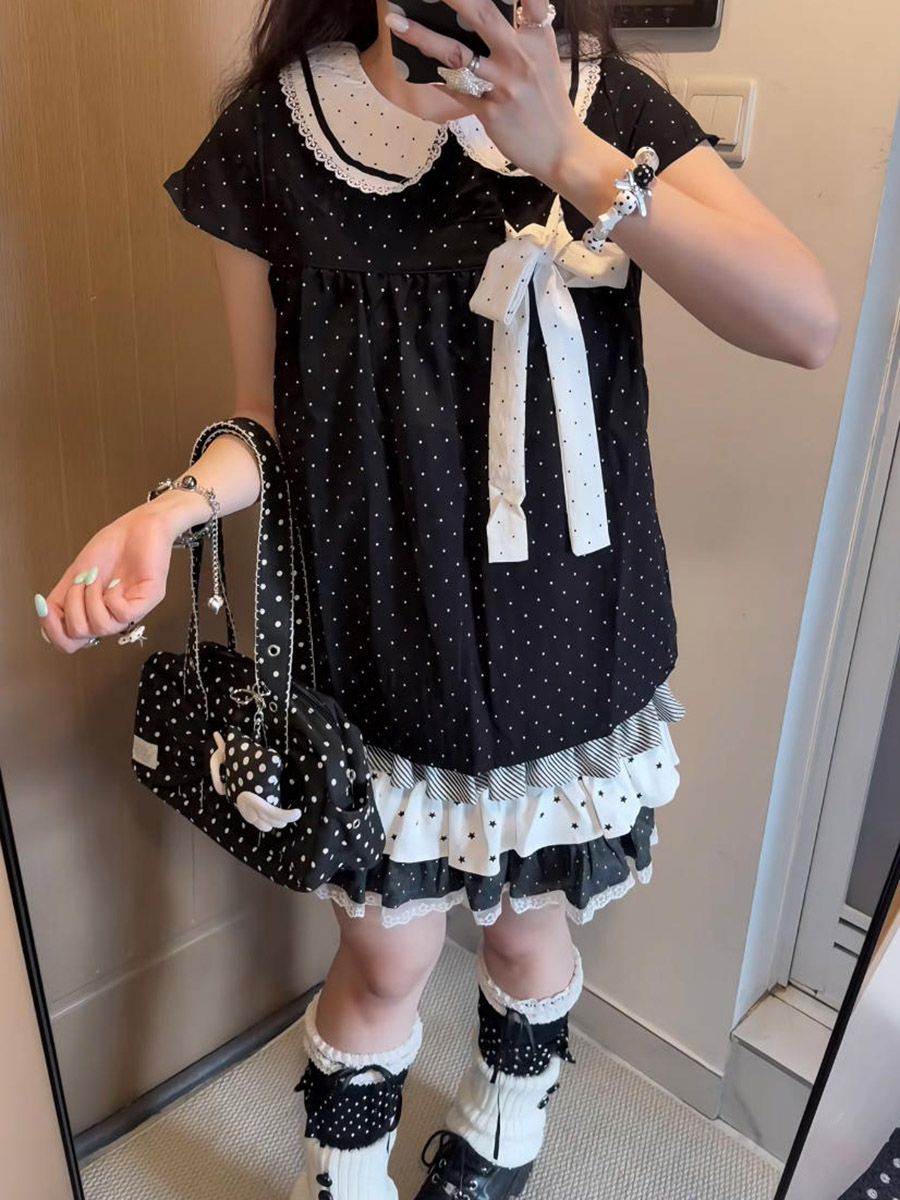 Completo Y2K Kawaii Giapponese - Elastic Lace Trim recensione e prezzo